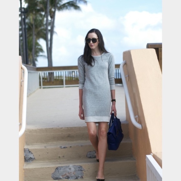 J Crew Cotton Sweatshirt Dress in Vintage Terry - Picture 1 of 6